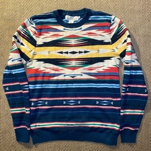 H&M LOGG Striped Sweater Crewneck Medium